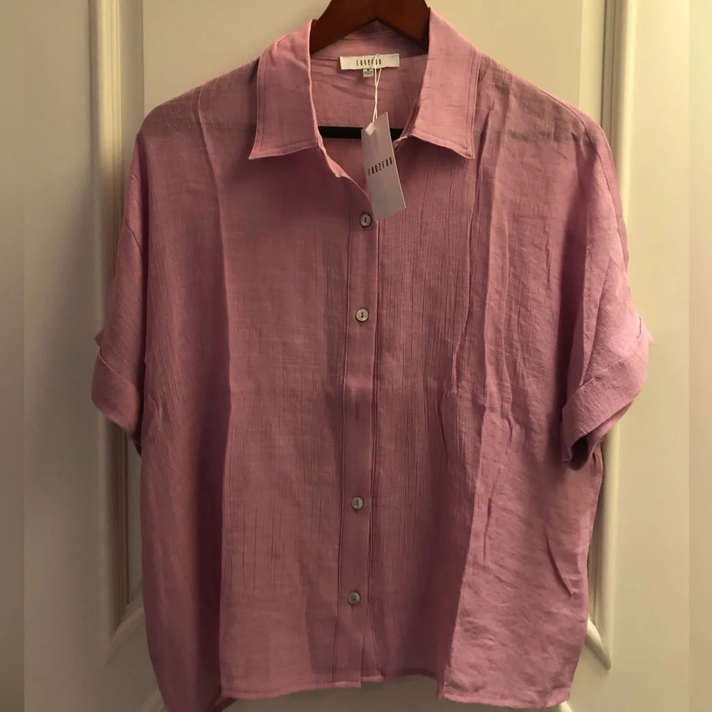 Boxy button down top - Picture 4 of 9